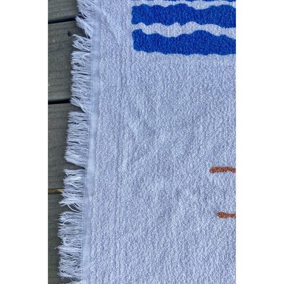 VTG 1980 Raggedy Ann & Andy Beach Towel Sandcastle Scene Fringe Bobbs Merrill - Picture 12 of 16